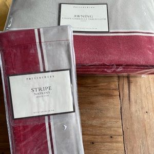 Pottery Barn table cloth and napkins